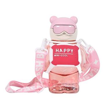 Imagem de Garrafa Infantil Ursinho Descolado Rosa 800ml R3581 - BBR Toys - BBR I