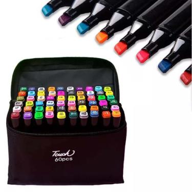 Imagem de Marcador permanente para colorir c/60 cores Touch