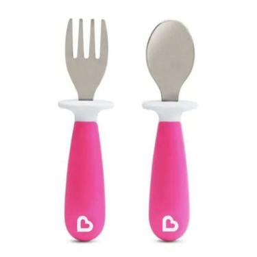 Imagem de Conjunto de colher e garfo Rosa -  Munchkin