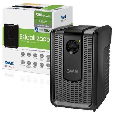 Imagem de Estabilizador 500VA SMS Revolution Speed Entrada Bivolt e Saida 115V 6