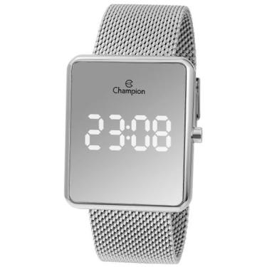 Imagem de Relógio Champion Digital CH40080S Pulseira aço Mesh Prata
