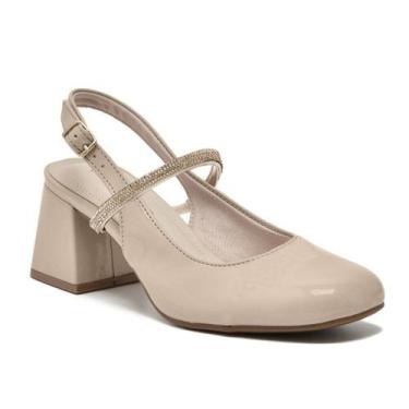 Imagem de Sapato Scarpin Via Marte Mary Jane 067-003 Feminino, Creme verniz, 35