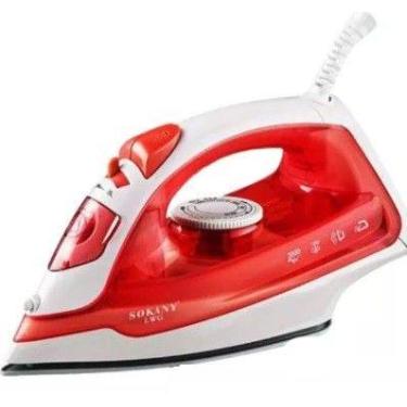 Imagem de Ferro De Passar A Vapor Sokany 2000W Antiaderente 250ml Vermelho 127V,