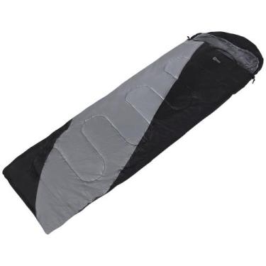 Imagem de Saco de Dormir Casal Max 2 em 1 Camping Preto e Cinza Bel