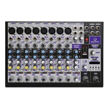 Imagem de Mesa De Som Console Mixer Waldman 12 Canais Cp-12fxu Delay