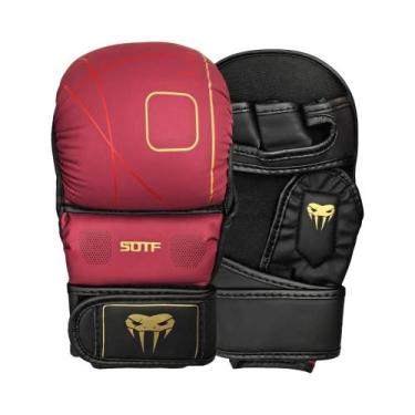 Imagem de Luvas De Treino Profissionais De Couro Para MMA E Boxe Adulto, Meio De
