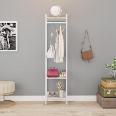 Imagem de Estante Closet Arara 187x45cm 3 Prateleiras Active Yescasa Branco/Snow