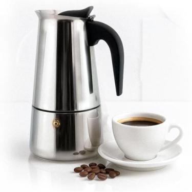 Imagem de Cafeteira Italiana Aço Inox 300ml 6 Xicaras Café Expresso - Sem marca