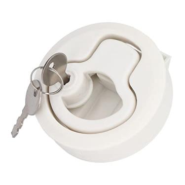 Imagem de Fechadura para barco, Fechadura RV embutida com revestimento em pó com 2 chaves para porta para uso doméstico