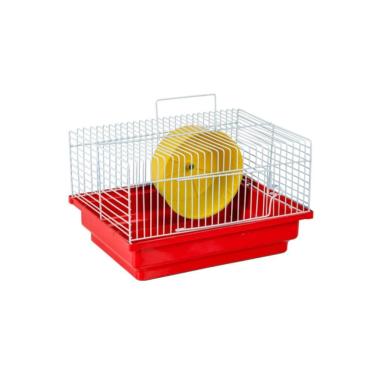 Imagem de Gaiola para transporte pequena vermelha para hamster