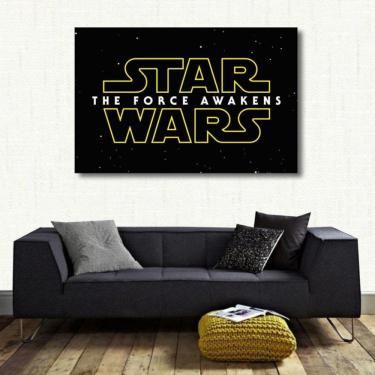 Imagem de Quadro decorativo Star Warts The Force Awakens Tela de Tecid