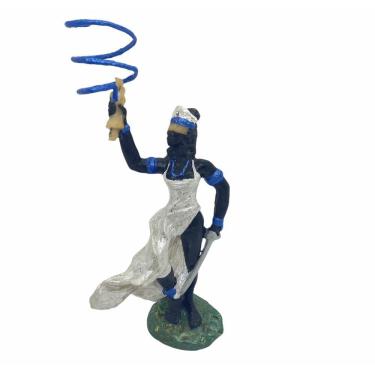 Imagem de Escultura Orixá Oyá Tempo Logunan Em Resina 17 Cm