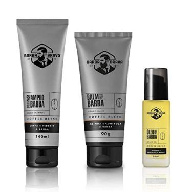 Imagem de Kit para Barba Shampoo + Balm + Óleo Coffee Blend Barba Brava