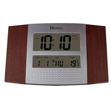 Imagem de Relogio de Parede e Mesa Digital com Temperatura Herweg 6438