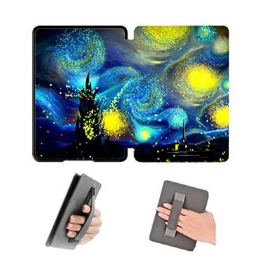 Imagem de Capa de 15 cm com alça de mão para Kindle Paperwhite 5º 6º 7º antes de 2018, modelo EY21 e DP75SDI, capa à prova d'água com hibernação automática