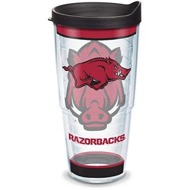 Imagem de Tervis Feito nos EUA com paredes duplas Arkansas Razorbacks copo isolado mantém as bebidas frias e quentes, 680 g, tradição