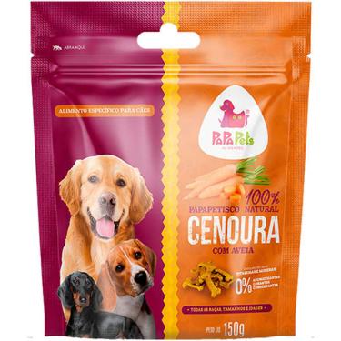 Imagem de Petisco Papapets Cenoura com Aveia para Cães - 150 g