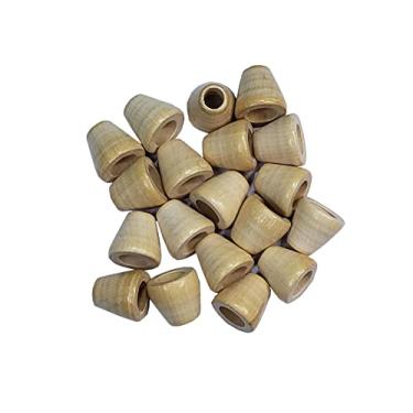 Imagem de Ponteira de Madeira cor marfim Sino bolinha PCT 200 Unidades