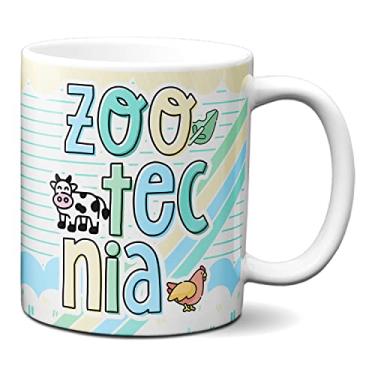 Imagem de Caneca Profissão Animais Zootecnia Presente Fofo Criativo (Branca)