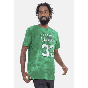Imagem de Camiseta Mitchell & Ness Galaxy Tie Dye Boston Celtics Larry Bird Verd