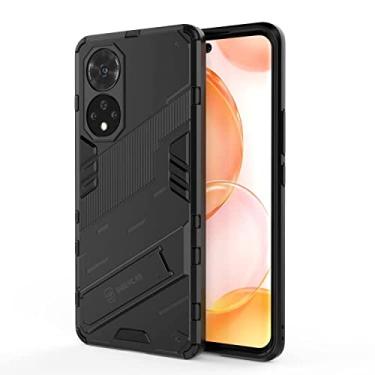 Imagem de HONGYAN Capa de telefone Para honra 50 punk armadura 2 em 1 pc + tpu em gabinete à prova de choque com suporte invisível Capa protetora