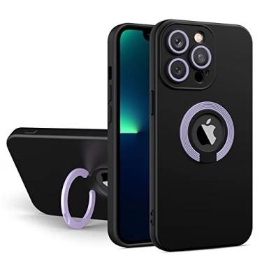 Imagem de Armor Silicone Contrast Ring Holder Capa de telefone para iPhone 14 13 11 12 ProMax XR XS Max Capa antiderrapante à prova de choque, T7, para iPhone X ou XS