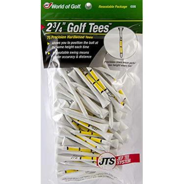 Imagem de Jef World of Golf Presentes e galeria, Inc. camisetas com controle de altura de 6 cm - pacote com 75 (branco/amarelo)