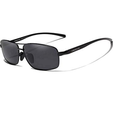 Imagem de Óculos de Sol Masculino Design de Aluminio Estilo Piloto com Proteção Uv400 Óculos de Sol Polarizado (C5)