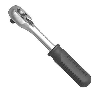 Imagem de MTX Chave Catraca com Pino 1/4", Ferramenta Profissional em Aço Cromo-Vanádio Cromado, Chave de Catraca Resistente para Oficina, Mecânica e Reparos