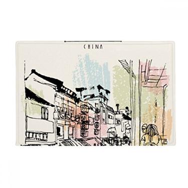 Imagem de DIYthinker Little Inns in Lijiang of China Tapete antiderrapante para porta de banheiro