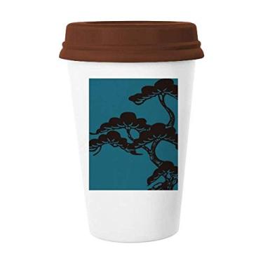 Imagem de Pintura da cultura japonesa caneca azul copo de cerâmica copo copo de café