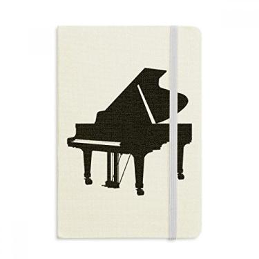Imagem de Caderno de piano com estampa de instrumento de música clássica, capa rígida, diário clássico A5