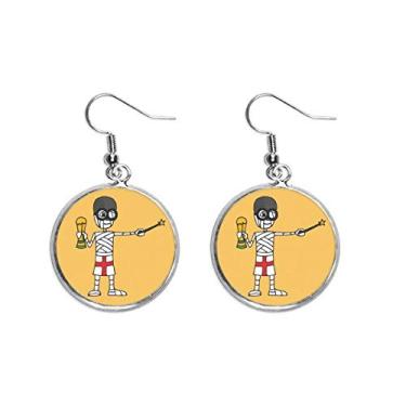 Imagem de Brinco feminino com pingente de orelha de troféu de futebol do Reino Unido Wizard Mummy