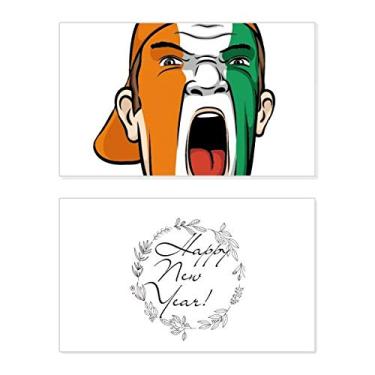 Imagem de Coate d'Ivoire Touca de Maquiagem Facial Festival Ano Novo Cartão Bless Mensagem Presente