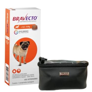 Imagem de Bravecto Cães Antipulgas e Carrapatos MSD 250mg 4,5-10 kg | Kit Bolsa Bravecto
