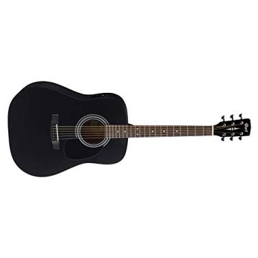 Imagem de Cort Guitarra acústica elétrica de 6 cordas, destro, cetim preto (AD810E BKS)
