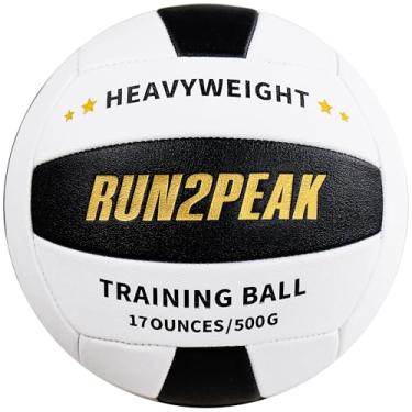 Imagem de RUN2PEAK Setter Training Bola de vôlei tamanho oficial 5 bolas de vôlei PU equipamento de prática bolas de vôlei para Setters Indoor Outdoor Weighted Volleyball Setting Trainer