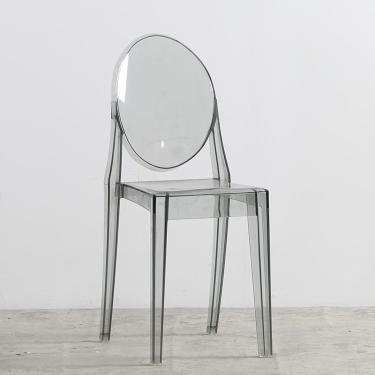 Imagem de Cadeira de jantar transparente transparente estilo plástico transparente empilhável cozinha/vestiário/quarto/jantar/bares/restaurantes/cafeterias,B, grande