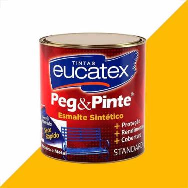 Imagem de Tinta esmalte sintetico eucatex 900ml amarelo brilhante peg pinte