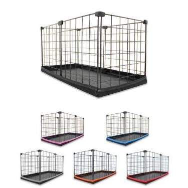 Imagem de Cercado Aramado Porquinho da Índia 30x60 Cm Preto com Bandeja Higiênic