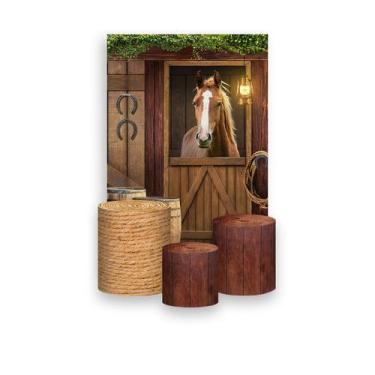 Imagem de Painel De Festa Vertical 1,50 x 2,20 + Trio De Capas Cilindro - Countr
