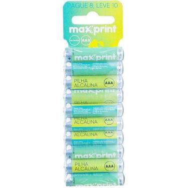 Imagem de Pilha Alcalina Palito AAA PACK Promo P8 L10 BL.C/10 - Maxprint