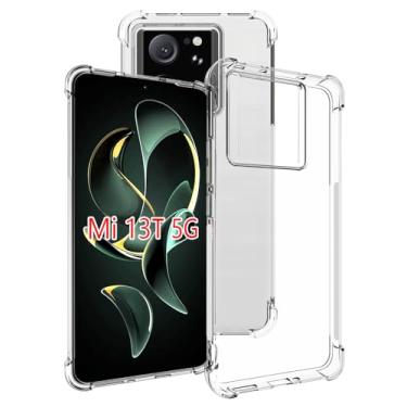 Imagem de USTIYA Capa para Xiaomi 13T/13T Pro Uso Resistente, Bumper Absorção Choques em TPU Transparente Protector Câmera Espessamento nas Quatro Pontas da Carcasa