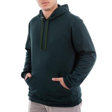 Imagem de Moletom Canguru Liso Básico Premium  - Wear Dream, Verde militar, GG