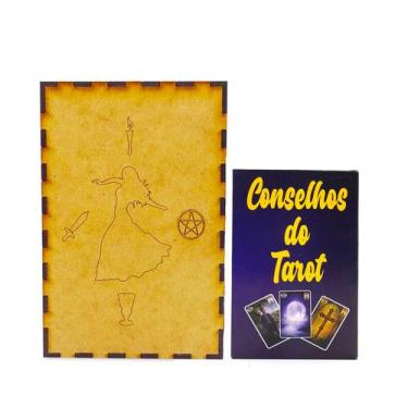 Imagem de Kit Conselhos do tarô Lenormand e Porta Tarô Caixa Madeira - Flash