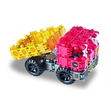 Imagem de Caminhao Truck 106 Peças Brinquedo De Montar Clic E Lig - - plasbrink