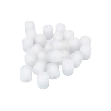 Imagem de Kit 24 Velas Rechaud Branco 4cm Decoração Luminária - Sete Raios de Lu