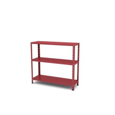 Imagem de Estante de Aço Multiuso Baixa Pandin 90 cm Vermelho