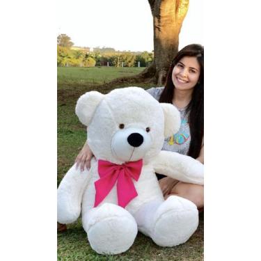 Imagem de Urso De Pelúcia Gigante Teddy - Grande - 90 cm - LuckBabyStore, Baunil
