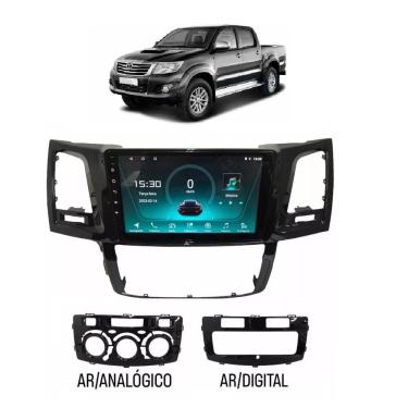 Imagem de Kit Multimídia Hilux 2009 / 2015 Android 9 Pol 2/32Gb Carplay Gps WiFi Rádio Bt - Vision 8990CP